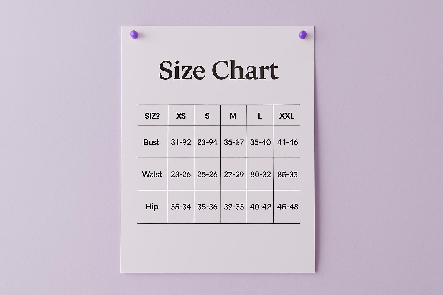 Size chart kit